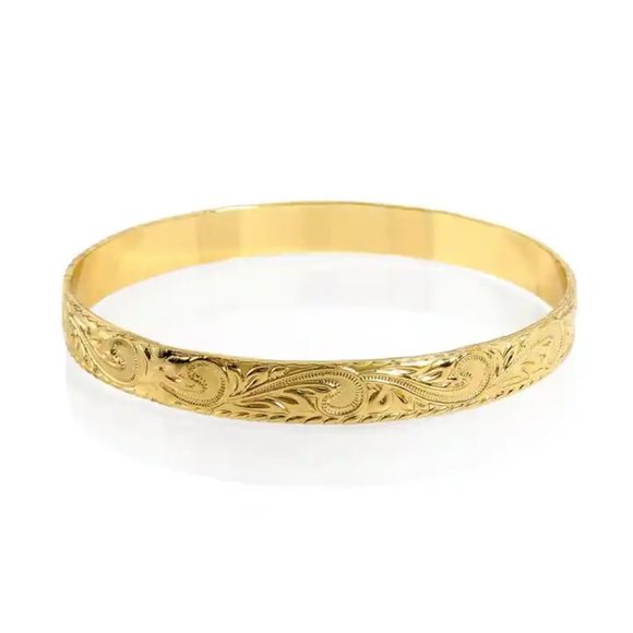10m Gold Hawaiian Heritage Bangle Bracelet - Picture 3 of 8